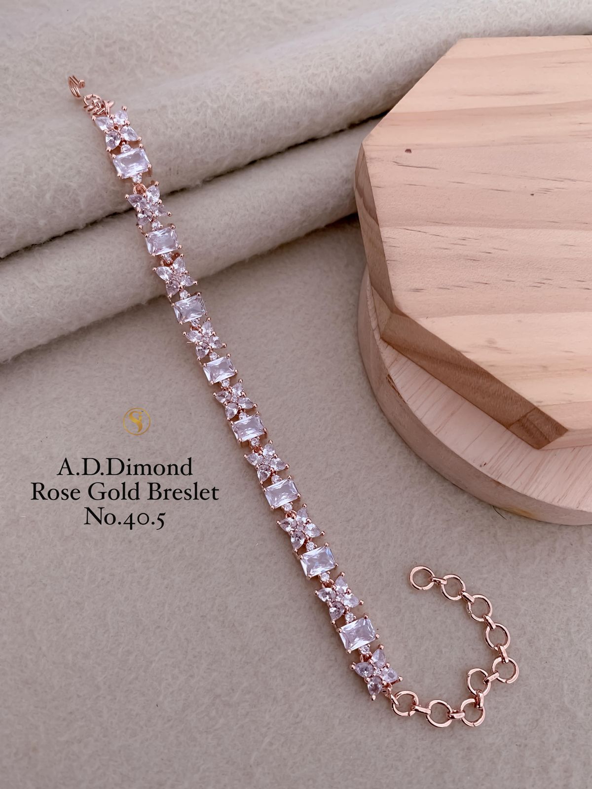 Silver AD Diamond Fancy Bracelets 2 Wholesale Online
